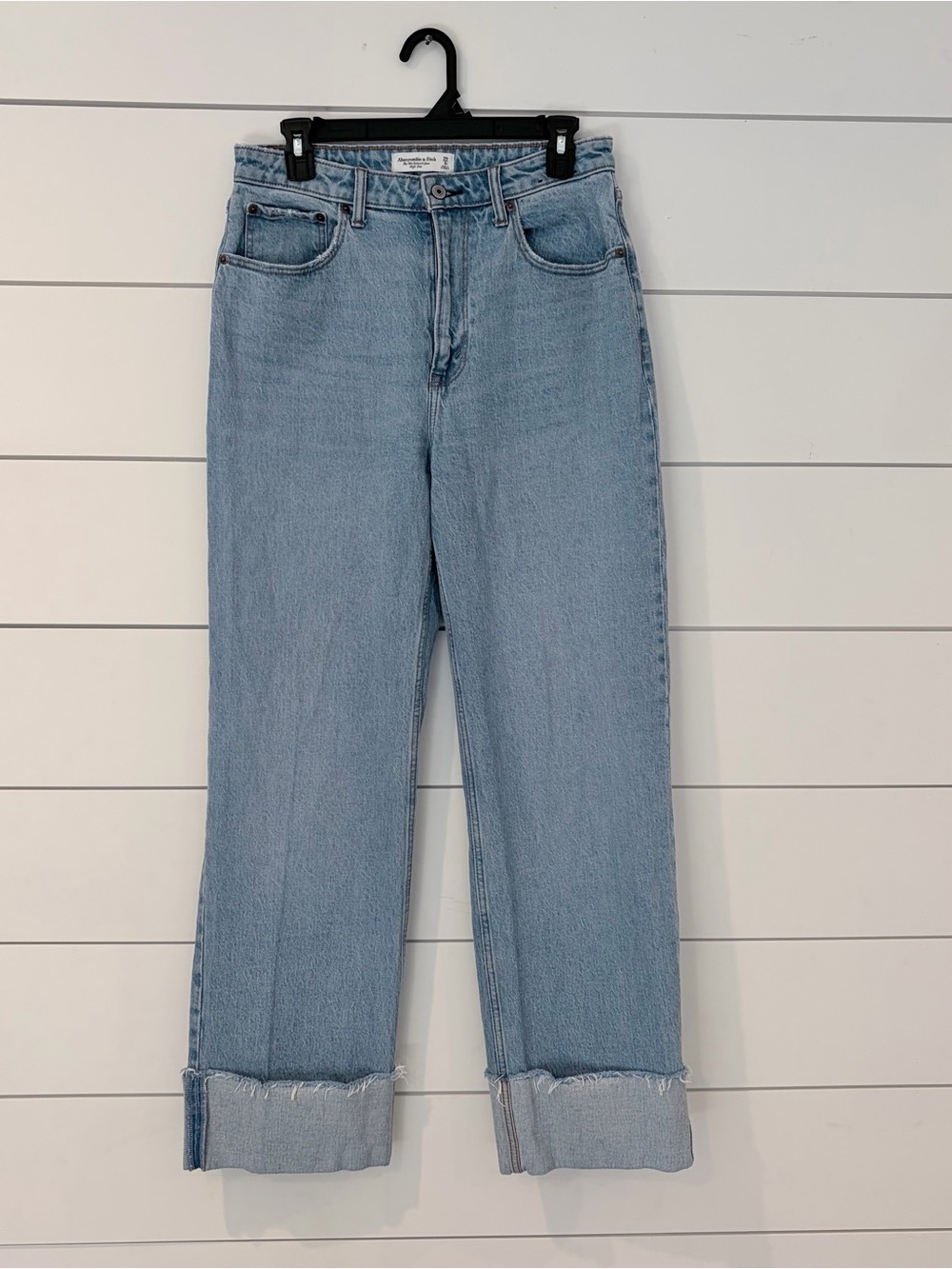 Abercrombie 90s Relaxed Jeans High Rise Curvy Cuff Coastal Cowgirl 29/8 Y2K - Picture 1 of 11